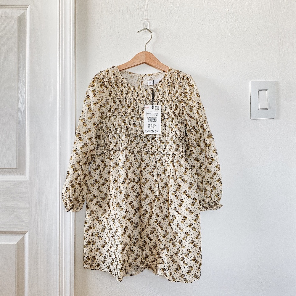 Zara Kids FLORAL PLUMETIS DRESS